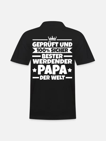 Werdender Papa - Männer Poloshirt - Schwarz