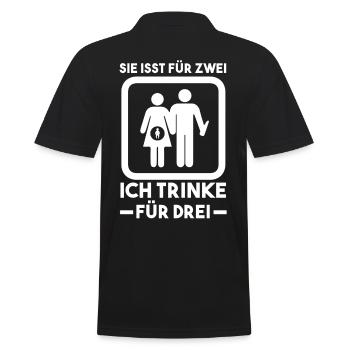 Werdender Papa - Männer Poloshirt - Schwarz - Hinten - Kai (181cm)