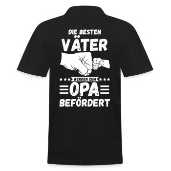Die besten Väter werden zur Opa befördert - Männer Poloshirt - Schwarz - Hinten - Kai (181cm)
