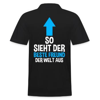 Bester Freund - Männer Poloshirt - Schwarz - Hinten - Kai (181cm)