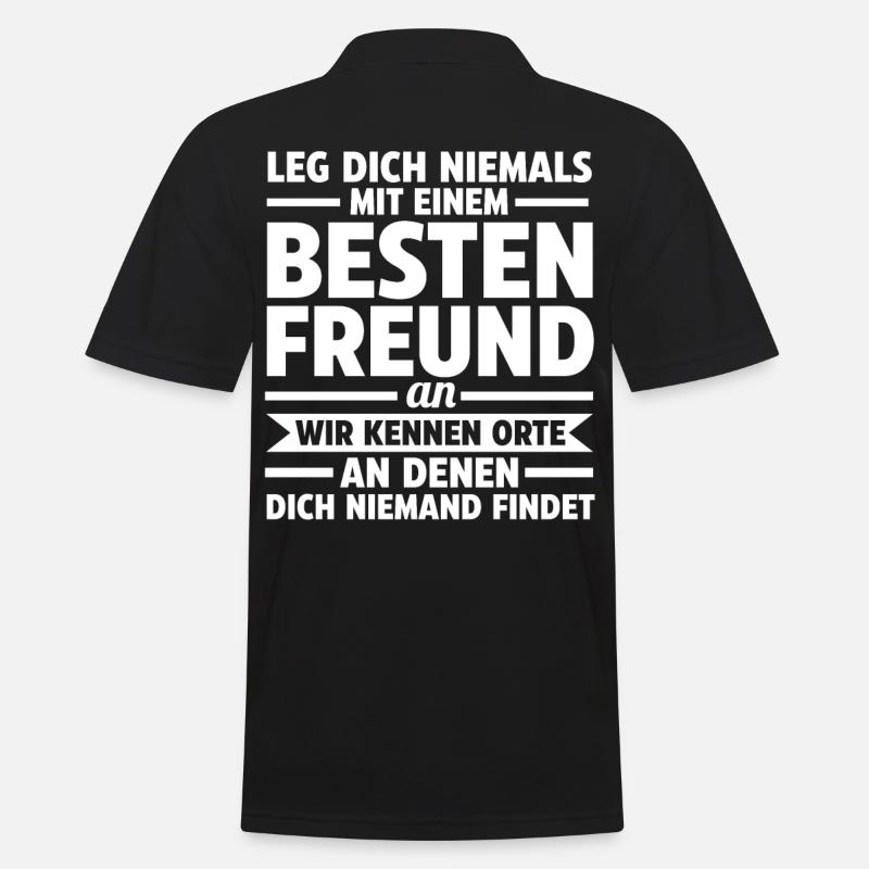 Bester Freund - Männer Poloshirt - Schwarz