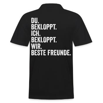 Bester Freund - Männer Poloshirt - Schwarz - Hinten - Kai (181cm)