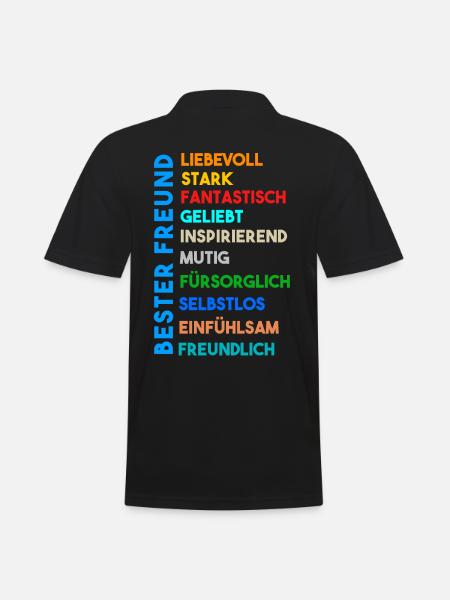Bester Freund - Männer Poloshirt - Schwarz