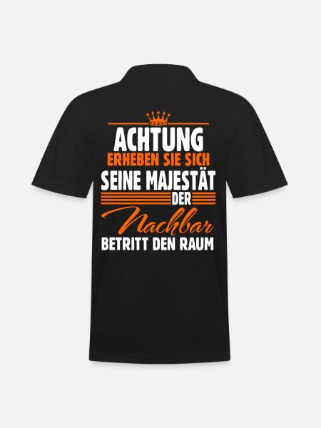 Nachbar - Männer Poloshirt - Schwarz