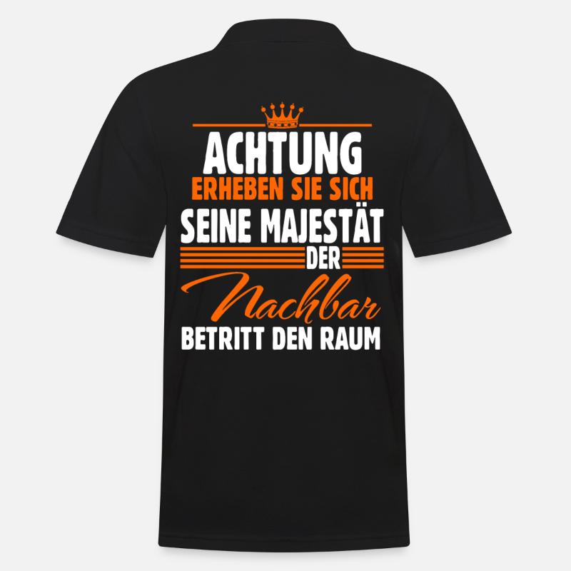 Nachbar - Männer Poloshirt - Schwarz