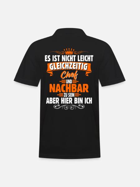 Nachbar - Männer Poloshirt - Schwarz