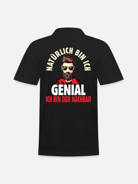 Nachbar - Männer Poloshirt - Schwarz