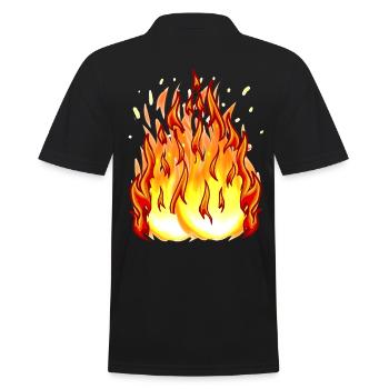 Flamme de feu Boule de feu Enfer Brûler Feu - Polo Homme - noir - Dos - Kai (181cm)