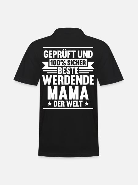 Werdende Mama Schwanger - Männer Poloshirt - Schwarz