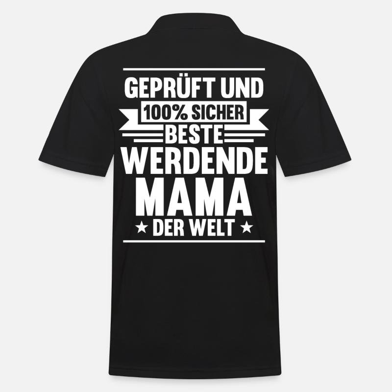 Werdende Mama Schwanger - Männer Poloshirt - Schwarz