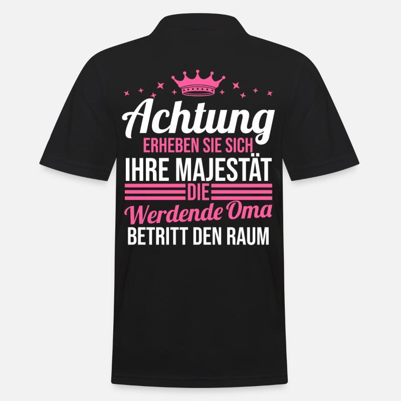 Werdende Oma - Männer Poloshirt - Schwarz