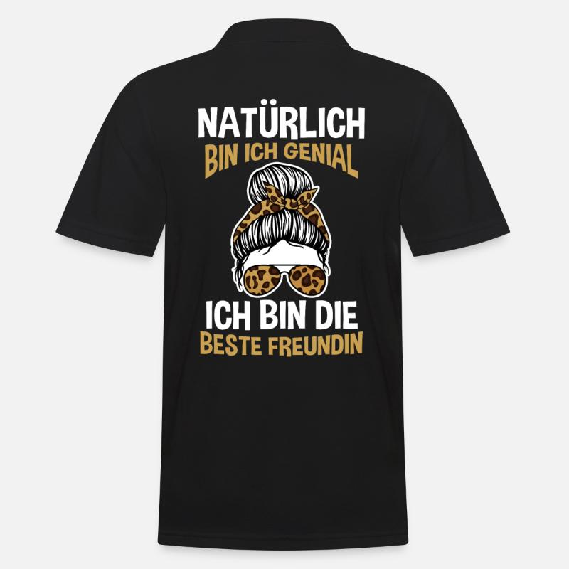 Beste Freundin - Männer Poloshirt - Schwarz