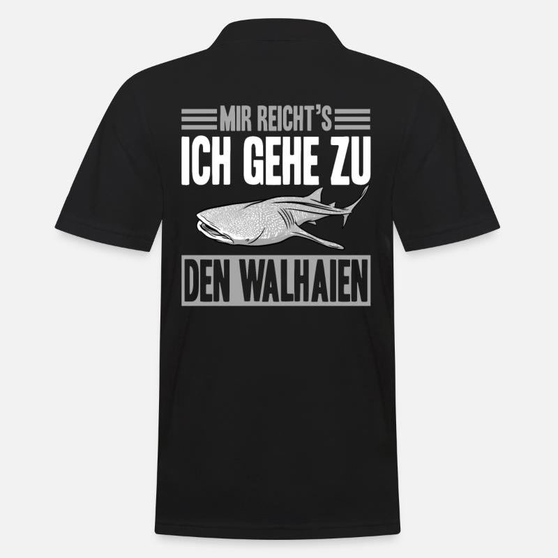 Walhai - Männer Poloshirt - Schwarz