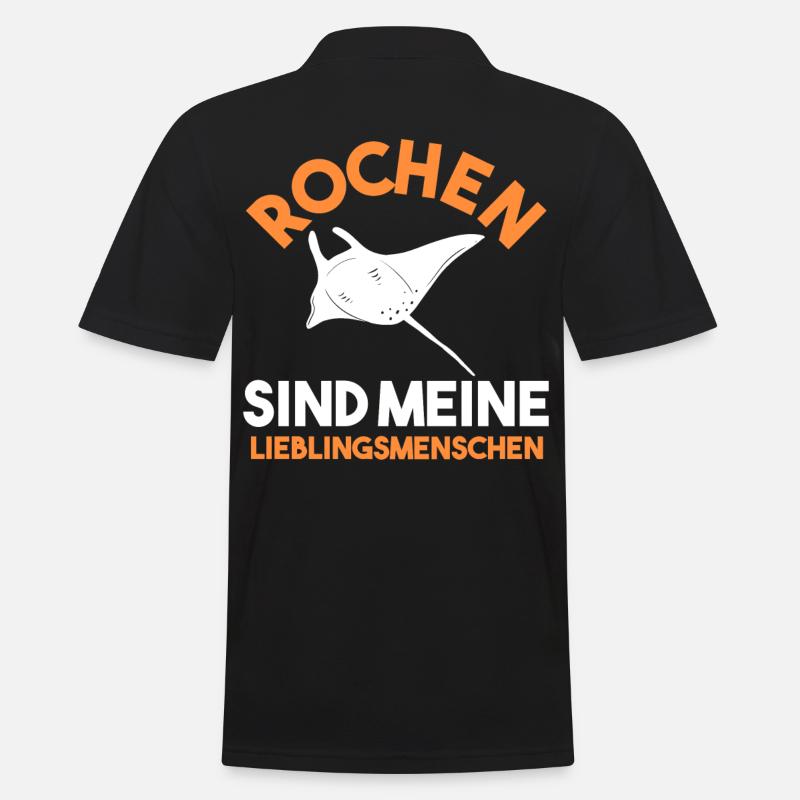 Rochen Mantarochen - Männer Poloshirt - Schwarz