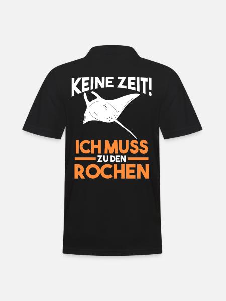 Rochen - Männer Poloshirt - Schwarz