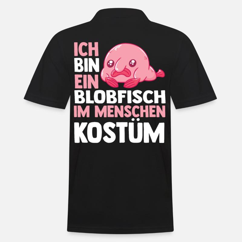 Blobfisch - Männer Poloshirt - Schwarz