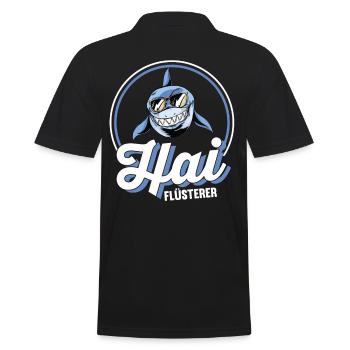 Haifisch Hai Haie - Männer Poloshirt - Schwarz - Hinten - Kai (181cm)