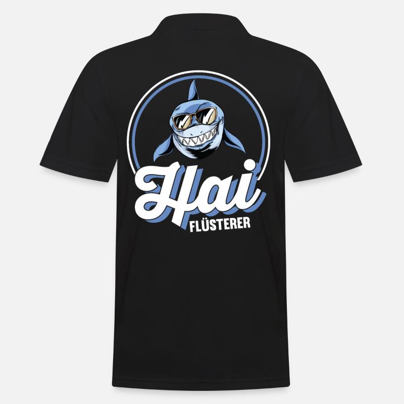 Haifisch Hai Haie - Männer Poloshirt - Schwarz
