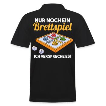 Brettspiel - Männer Poloshirt - Schwarz - Hinten - Kai (181cm)