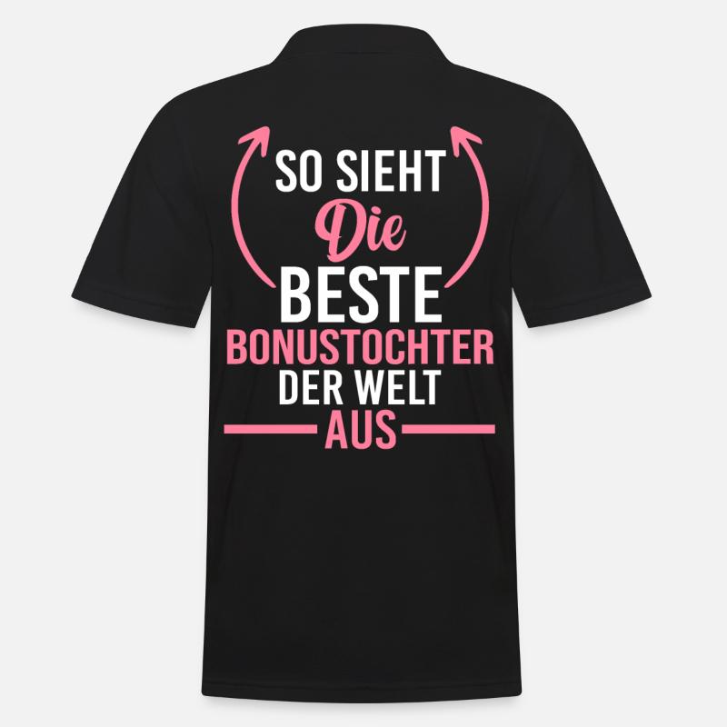 Bester Stieftochter Bonustochter - Männer Poloshirt - Schwarz