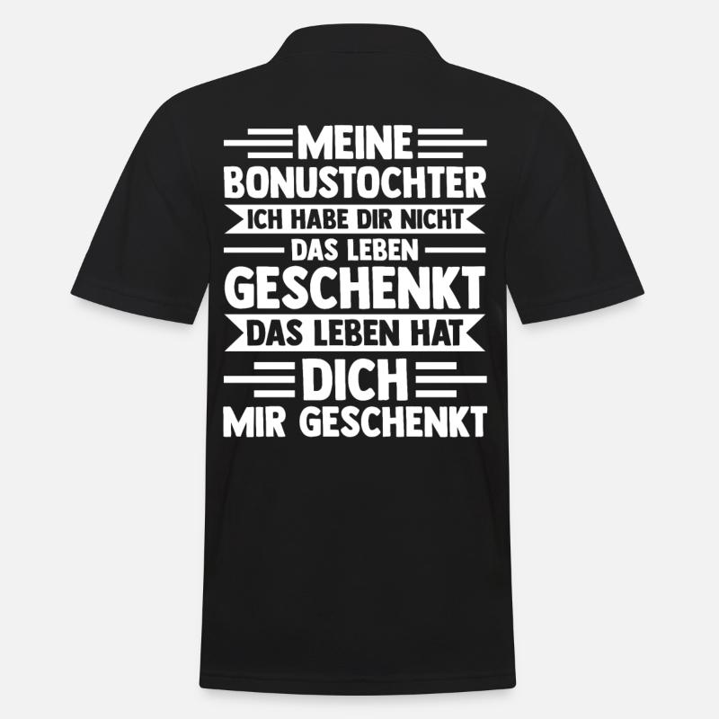 Bonustochter Stiefmutter Stiefvater - Männer Poloshirt - Schwarz