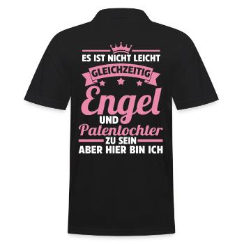 Patenkind Patentochter - Männer Poloshirt - Schwarz - Hinten - Kai (181cm)