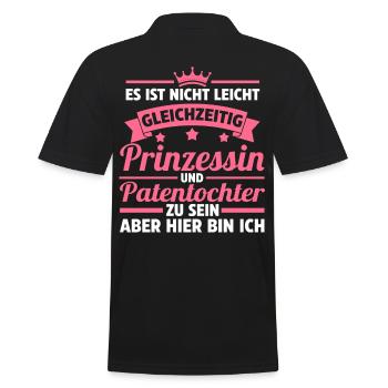 Patentochter Patenkind - Männer Poloshirt - Schwarz - Hinten - Kai (181cm)