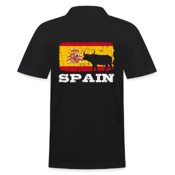 Espagne Voyage espagnol Espagne Drapeau Fighting Bull - Polo Homme - noir - Dos - Kai (181cm)