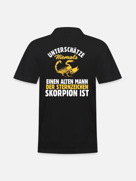 Sternzeichen Skorpion - Männer Poloshirt - Schwarz