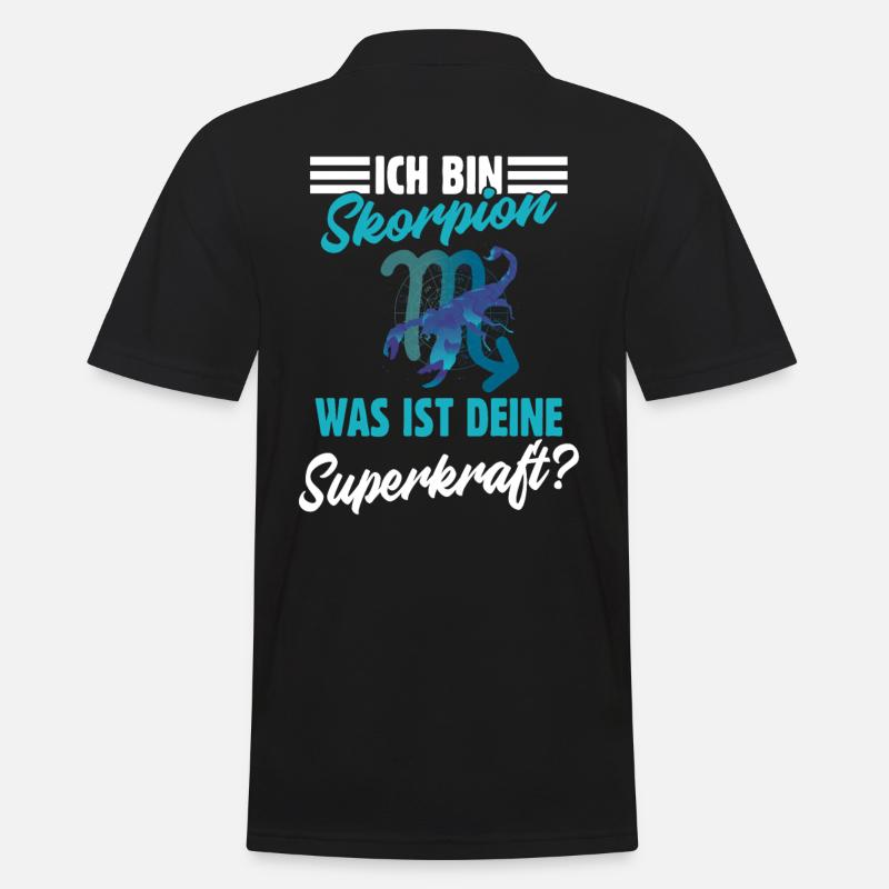 Sternzeichen Skorpion - Männer Poloshirt - Schwarz