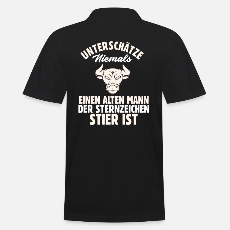Sternzeichen Stier - Männer Poloshirt - Schwarz