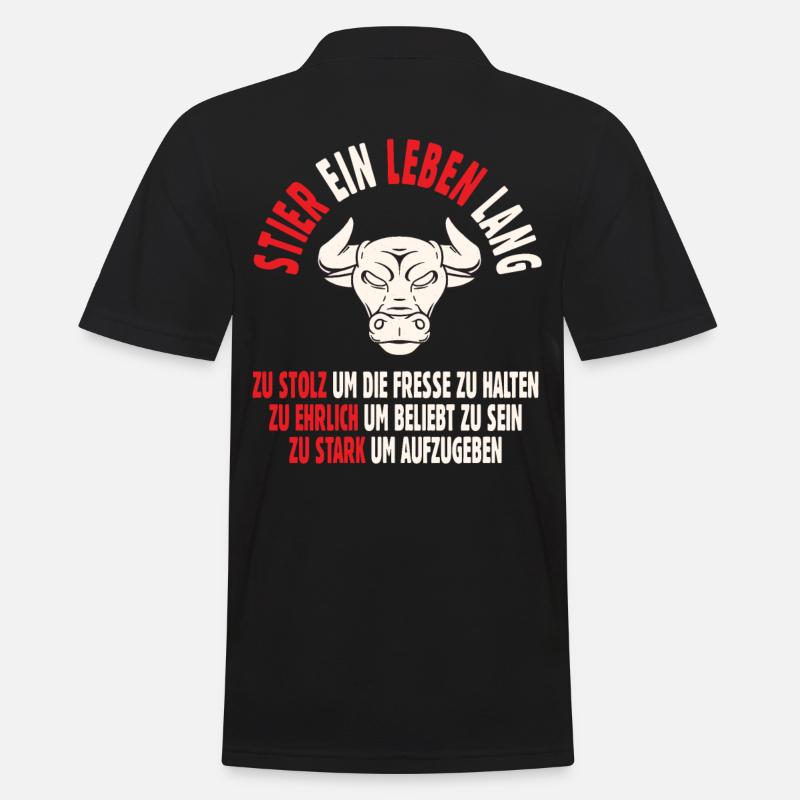 Sternzeichen Stier - Männer Poloshirt - Schwarz