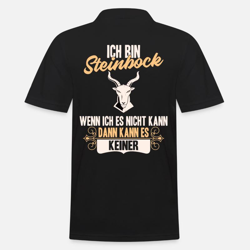 Sternzeichen Steinbock - Männer Poloshirt - Schwarz