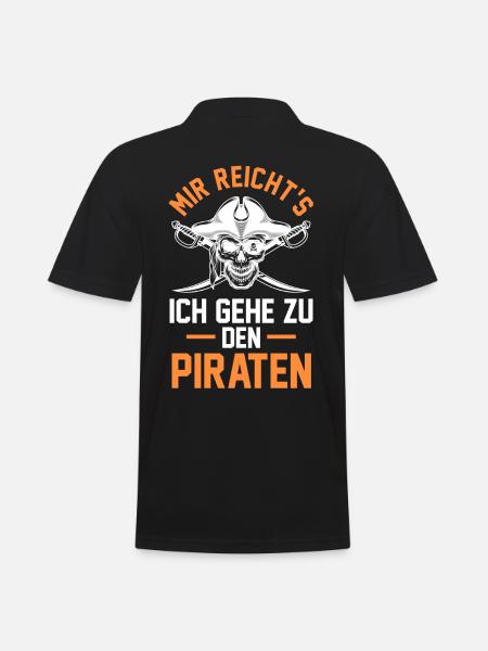 Pirat Piraten - Männer Poloshirt - Schwarz