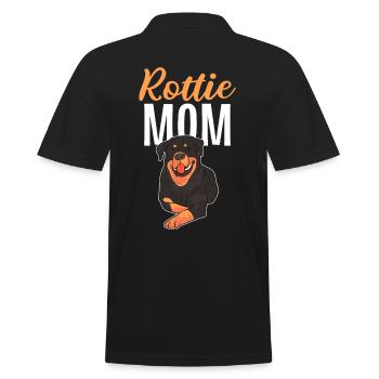 Rottie Mama Rottweiler Dog Owner - Männer Poloshirt - Schwarz - Hinten - Kai (181cm)