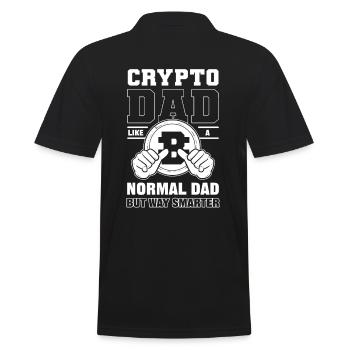 Crypto Dad Just Like A Normal Dad But Way Smarter - Men's Polo Shirt - black - Back - Kai (181cm)