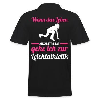 Leichtathletik - Männer Poloshirt - Schwarz - Hinten - Kai (181cm)
