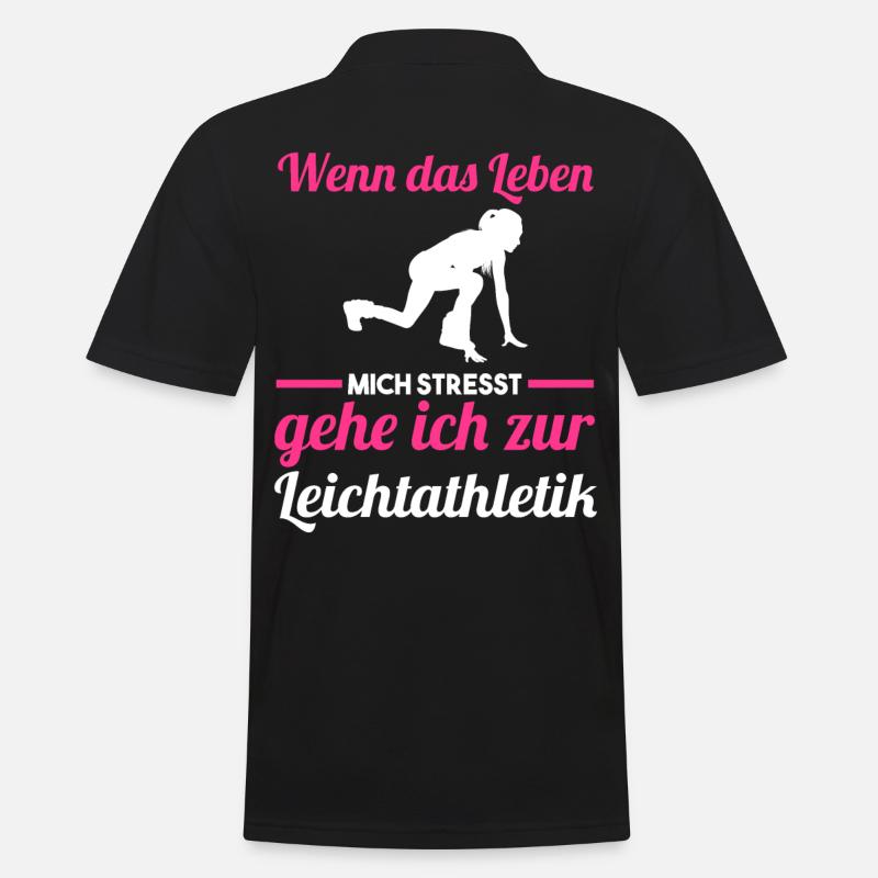Leichtathletik - Männer Poloshirt - Schwarz