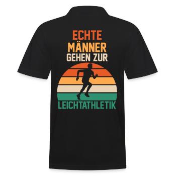 Leichtathletik - Männer Poloshirt - Schwarz - Hinten - Kai (181cm)