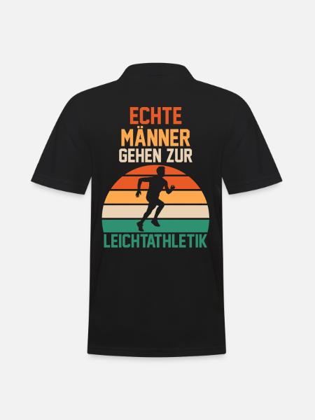 Leichtathletik - Männer Poloshirt - Schwarz