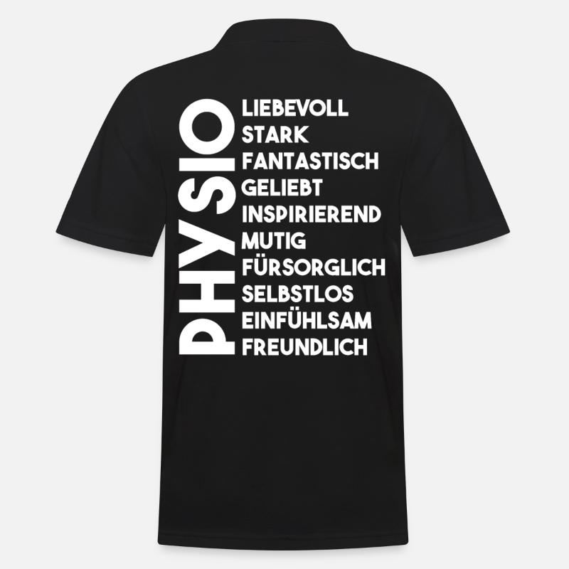 Physio Physiotherapie Physiotherapeut - Männer Poloshirt - Schwarz