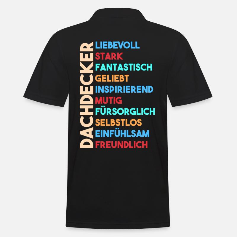 Dachdecker - Männer Poloshirt - Schwarz