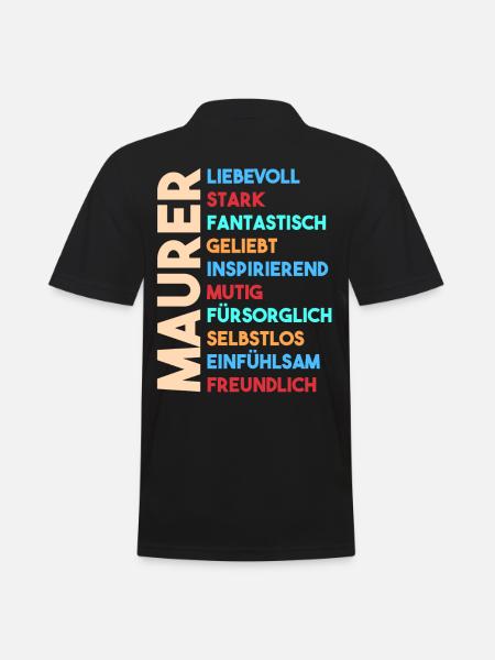 Maurer - Männer Poloshirt - Schwarz
