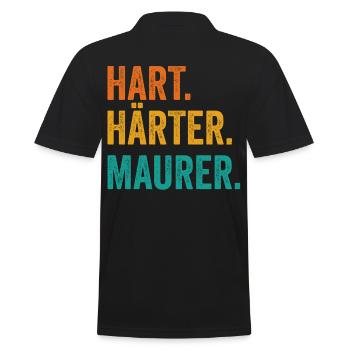 Maurer - Männer Poloshirt - Schwarz - Hinten - Kai (181cm)