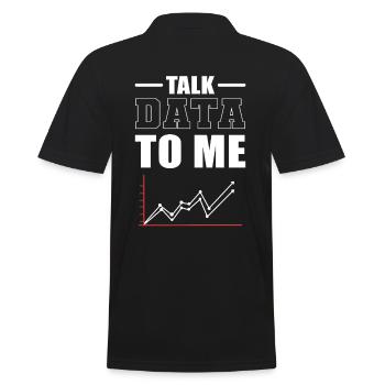 Talk Data To Me Data Scientist Data Analyst - Men's Polo Shirt - black - Back - Kai (181cm)