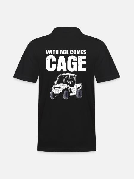 With Age Comes Cage SXS UTV - Men's Polo Shirt - black