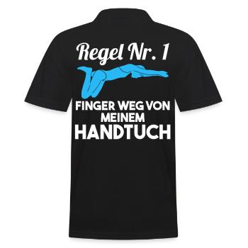 Schwimmer Schwimmbad Schwimmen - Männer Poloshirt - Schwarz - Hinten - Kai (181cm)