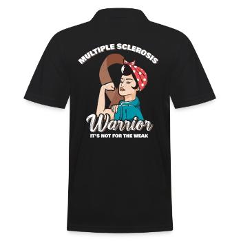 Multiple Sclerosis Warrior It's Not For The Weak - Männer Poloshirt - Schwarz - Hinten - Kai (181cm)