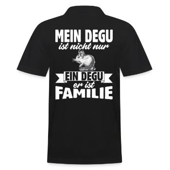 Deguhalter Degus Degu - Männer Poloshirt - Schwarz - Hinten - Kai (181cm)