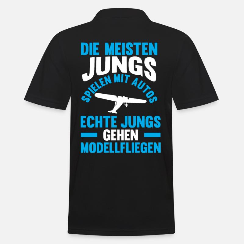 Modellfliegen Modellflieger Modellflug - Männer Poloshirt - Schwarz
